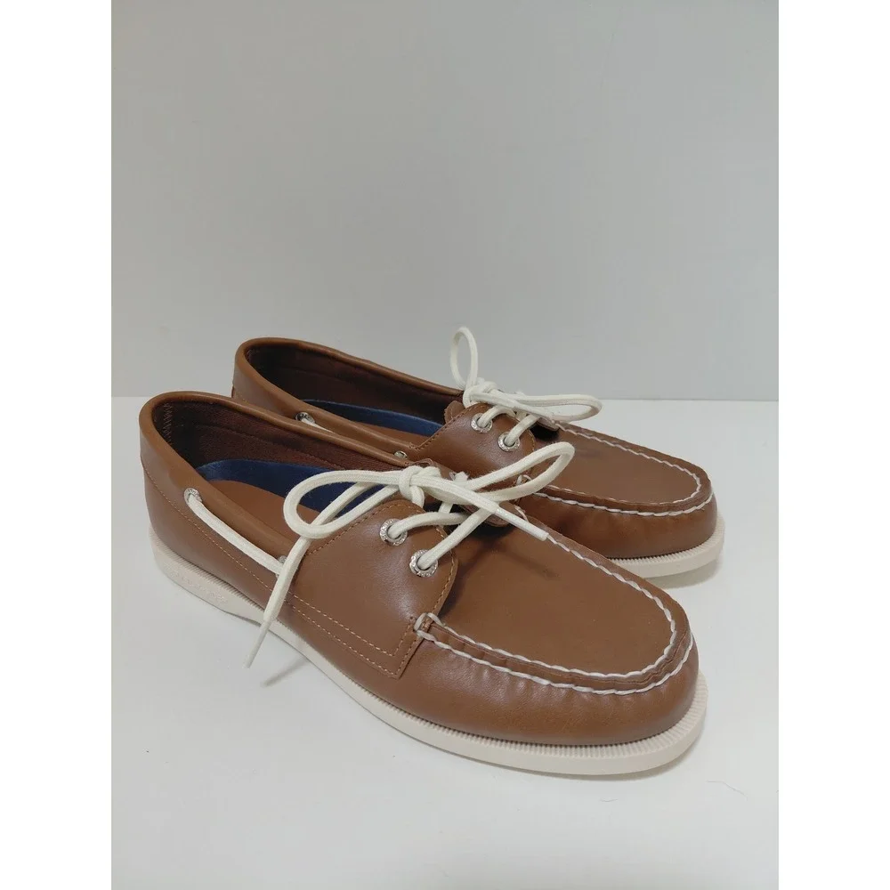 Sperry Top-Sider Lunaboat WM Tan Brown Boat Shoes Mens 7.5 Nautical Loafers